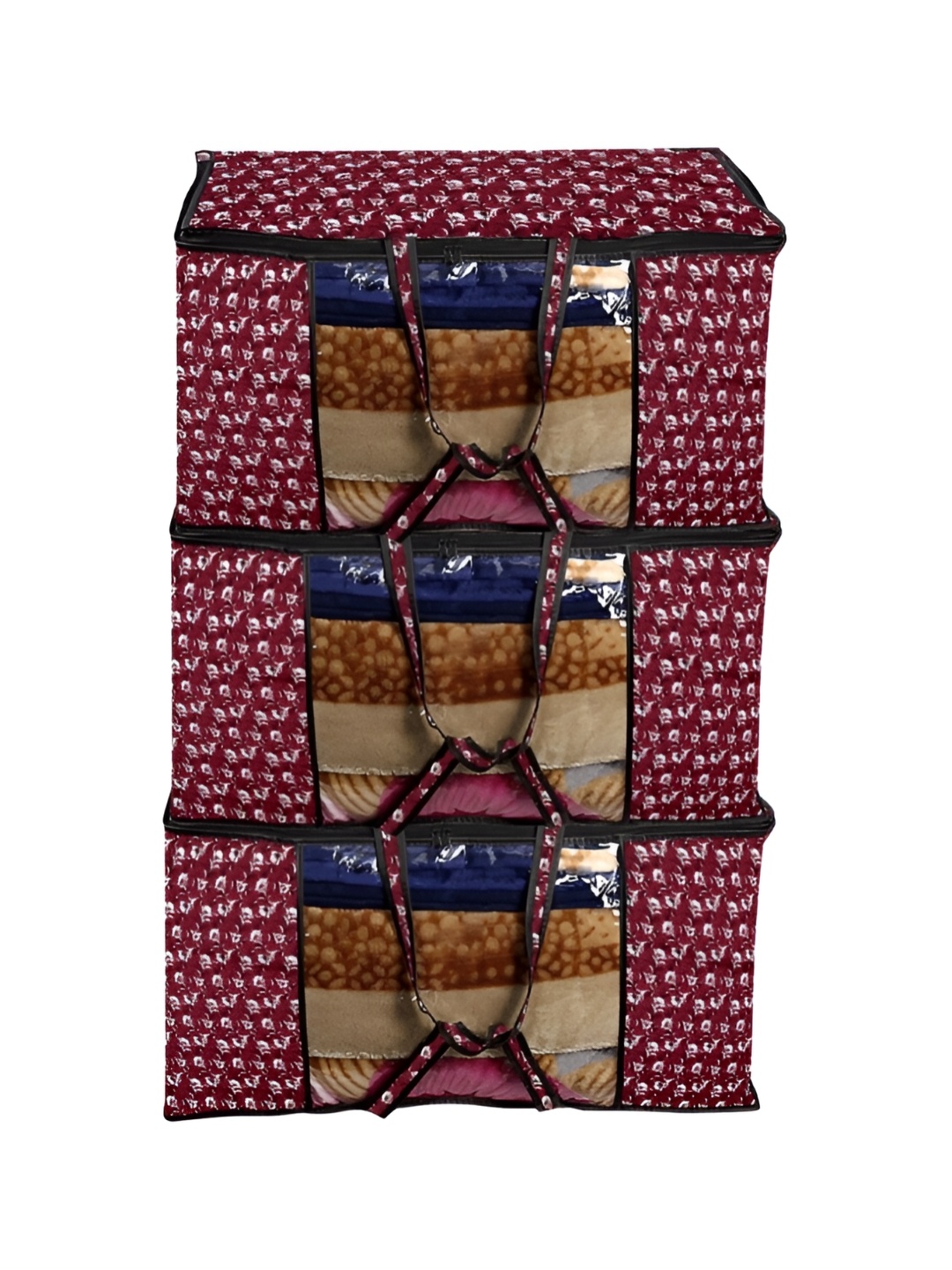 

Stylista Brown & White 3 Pieces Printed Water Resistant Sweater Bag Organisers