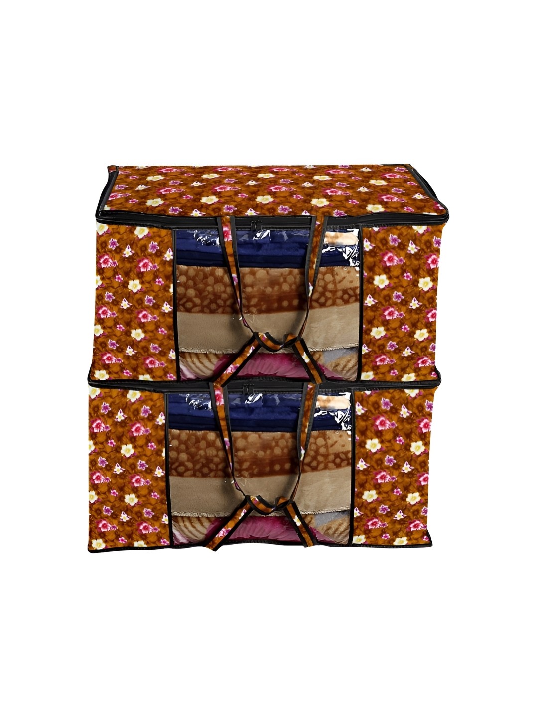

Stylista Brown & Black 2 Pieces Floral Water Resistant Sweater Bags