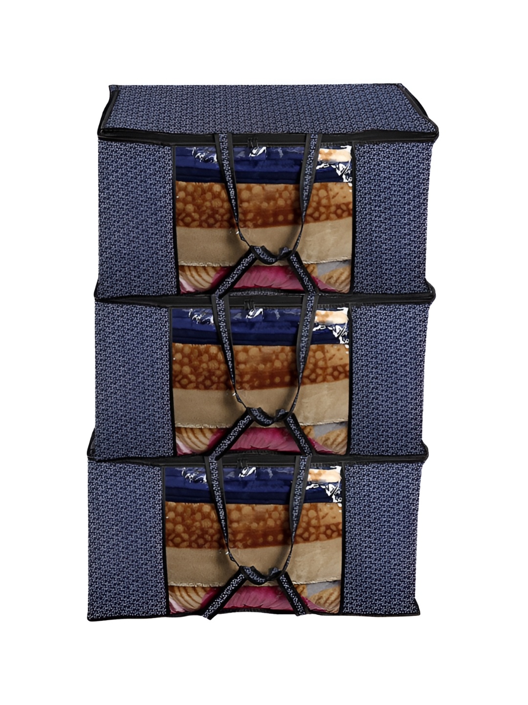 

Stylista Blue & Black 3 Pieces Floral Printed Water Resistant Sweater Bags
