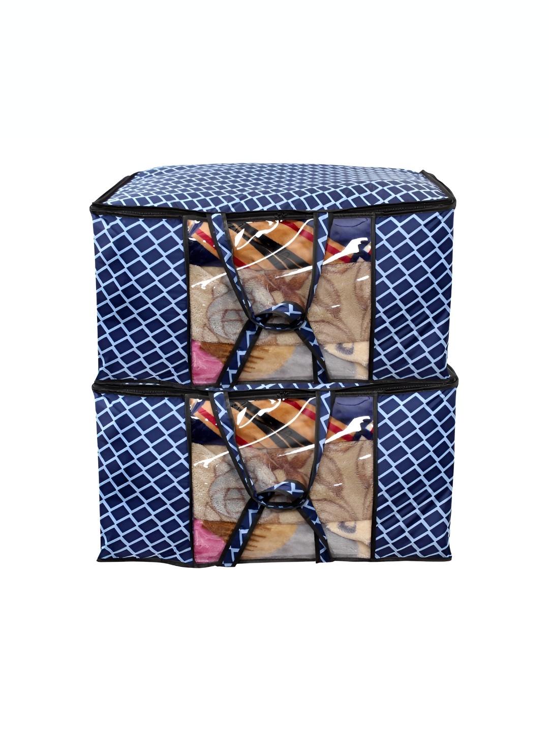

Stylista Blue & White 2 Pieces Printed Water Resistant Sweater Bag Organisers