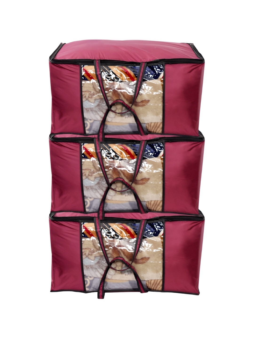 

Stylista Maroon & Black 3Pcs Water Resistant Multi-Utility Organisers