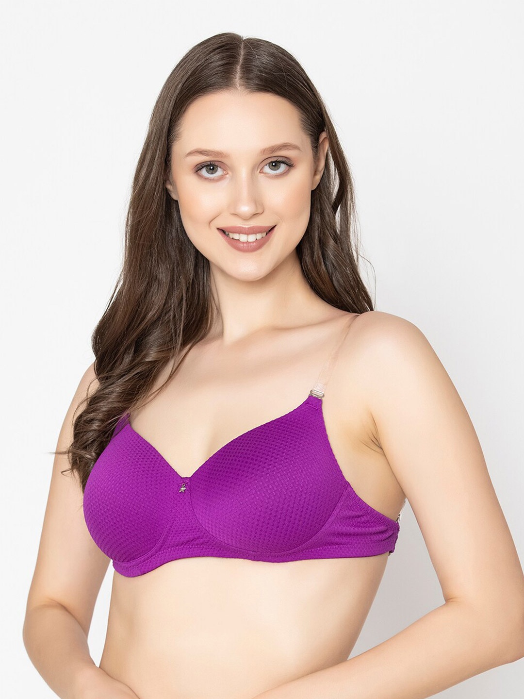 

B'ZAR Full Coverage Lightly Padded All Day Comfort Backless Bubble Bra, Purple
