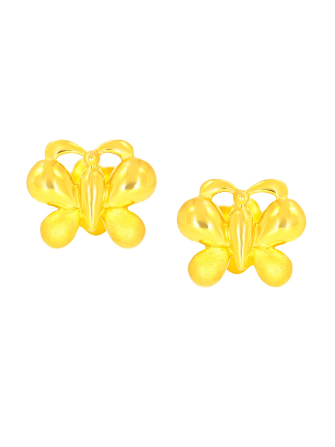 

BHIMA 22K Hallmark 916 Purity Yellow Gold Molding Butterfly Stud