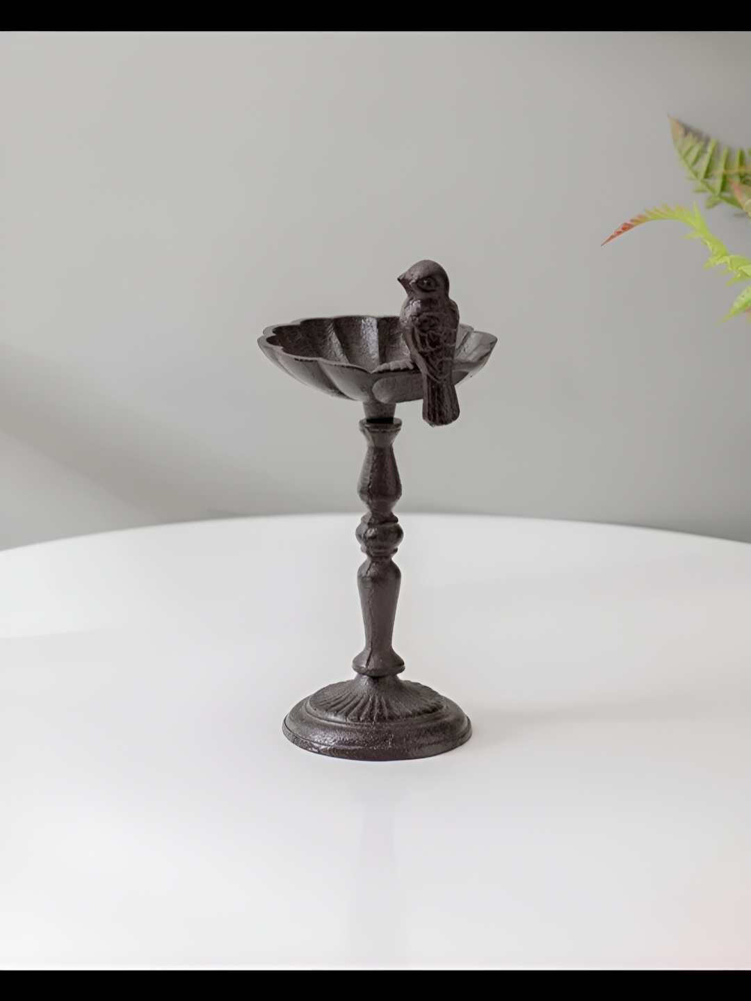 

THEDECORKART Black Table Top Bird Bath