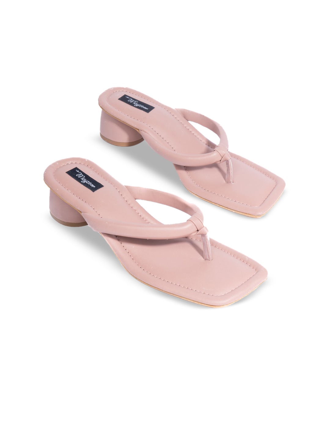 

MAYZE Open Toe Block Heels, Pink