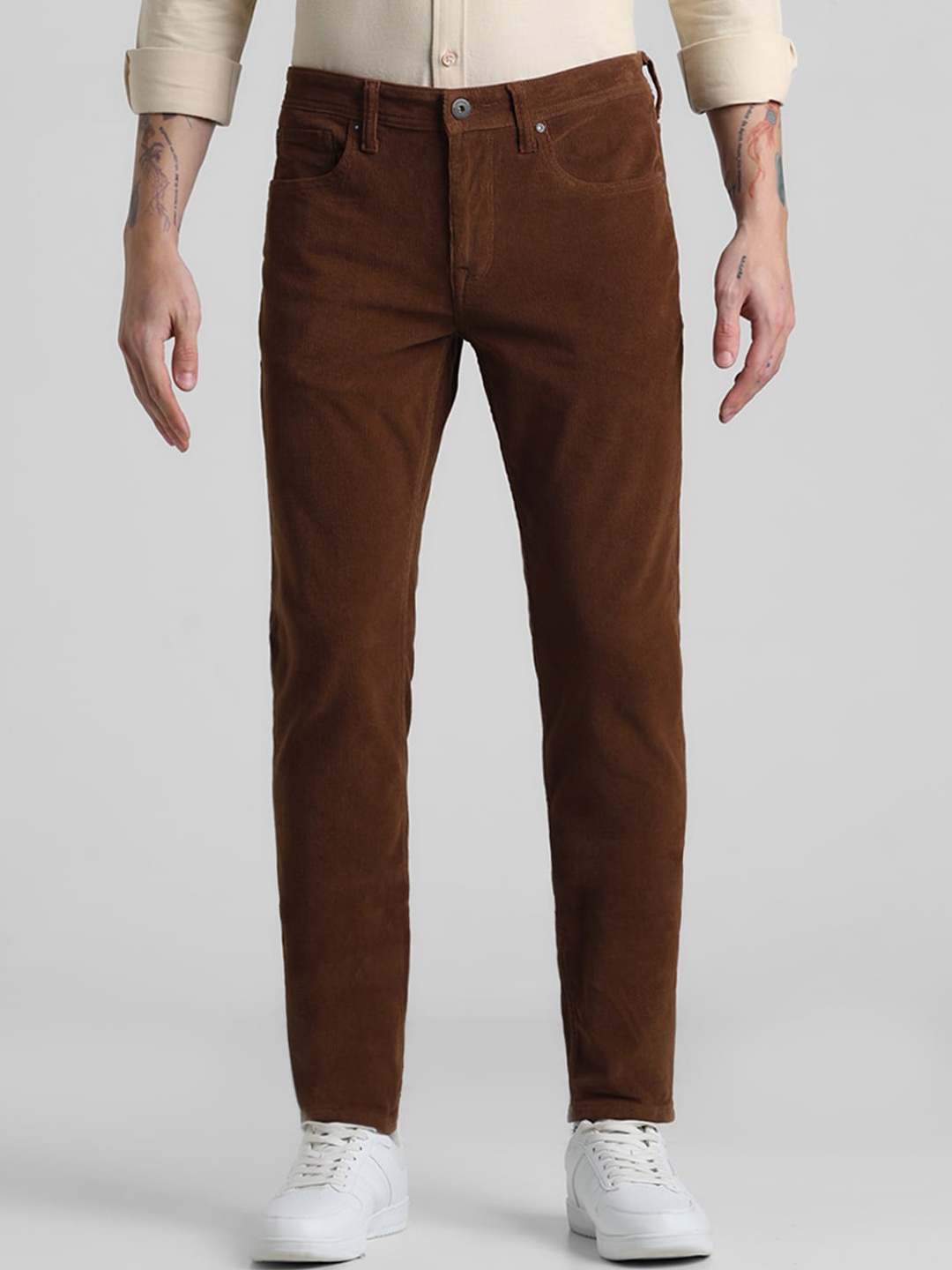 

Jack & Jones Men Slim Fit Trousers, Brown