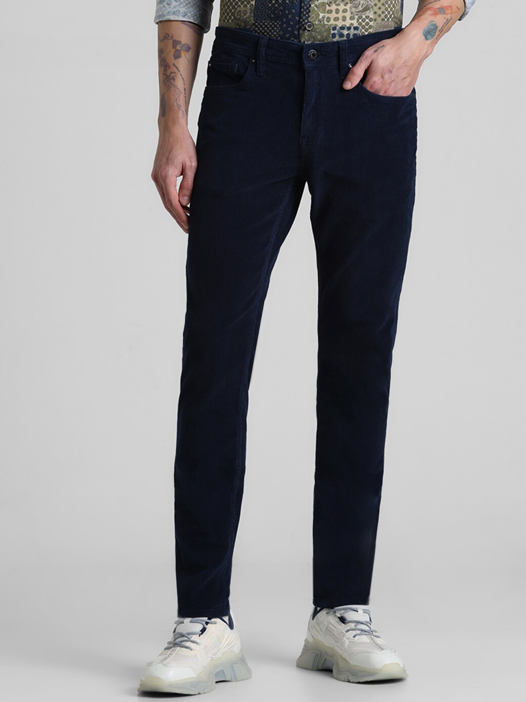 

Jack & Jones Men Slim Fit Chinos Trousers, Navy blue