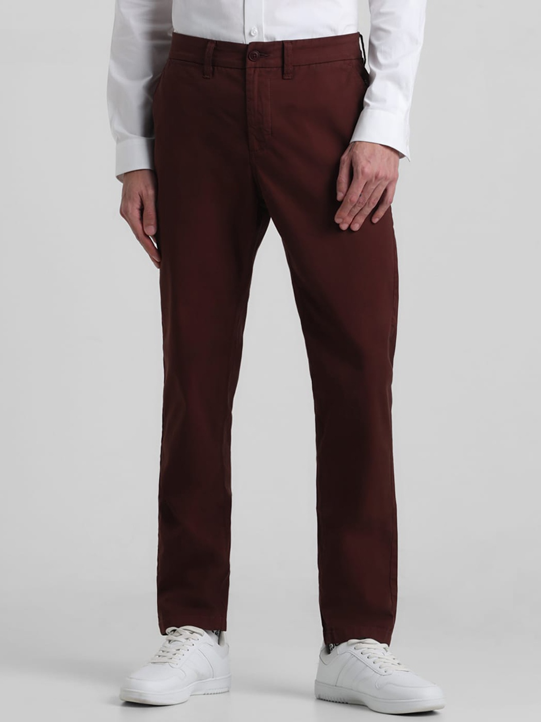 

Jack & Jones Men Slim Fit Trousers, Maroon