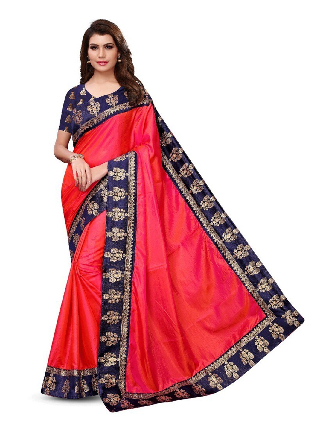 

KALINI Zari Kanjeevaram Saree, Red
