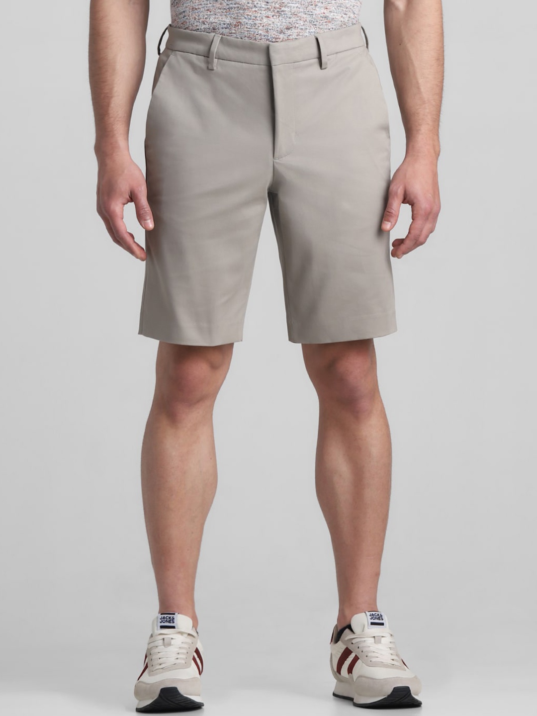 

Jack & Jones Men Slim Fit Low-Rise Chino Shorts, Beige