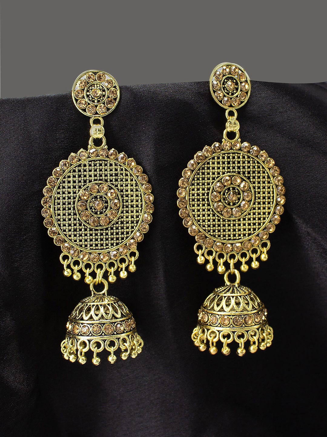 

PRIVIU Gold-Plated Dome Shaped Jhumkas