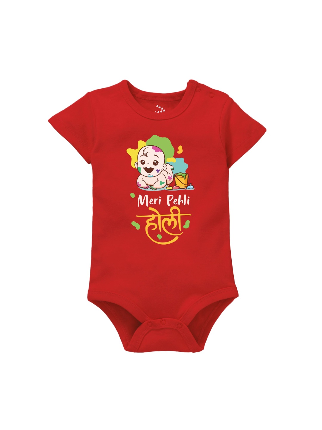 

Zeezeezoo Infants Graphic Printed Pure Cotton Bodysuits, Red