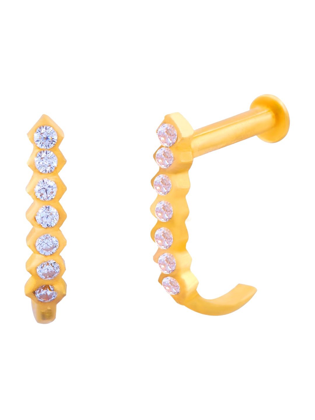 

BHIMA 22K Hallmark 916 Purity Yellow Gold Stones Stud