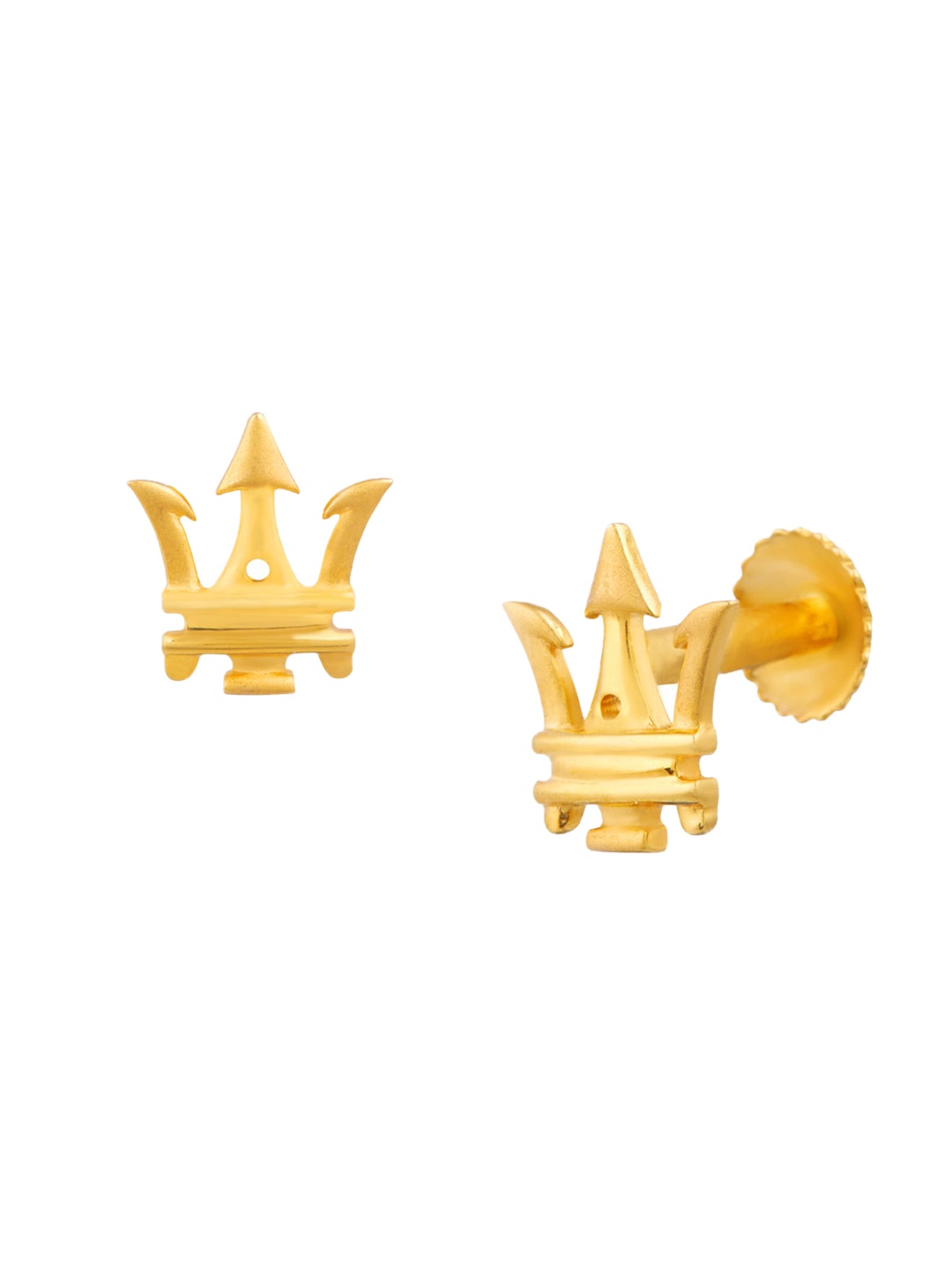 

BHIMA 22K Hallmark 916 Purity Yellow Gold Crown Molding Stud