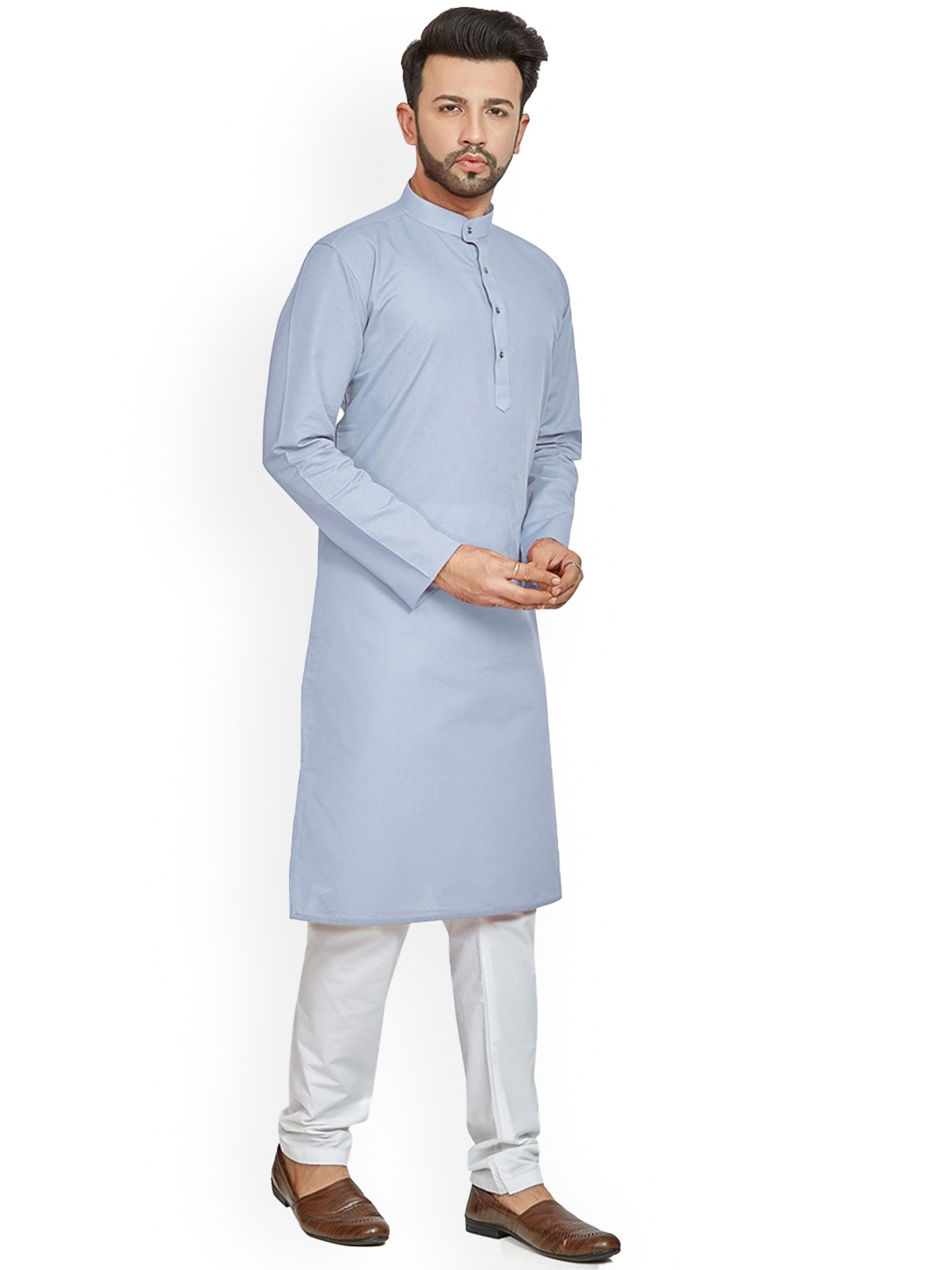 

Anouk Pure Cotton Solid Kurta, Blue