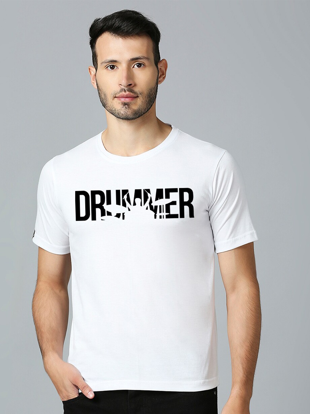 

MOD ECRU Unisex Typography Printed Cotton T-Shirt, White