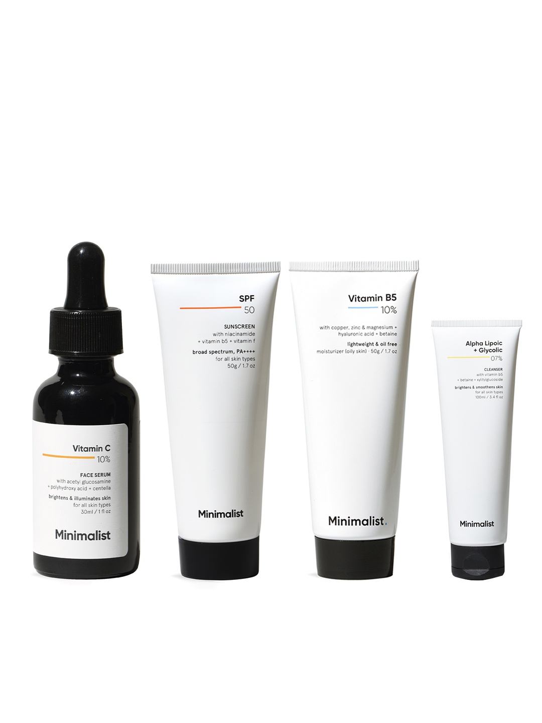 

Minimalist Brightening Face Care Combo, White