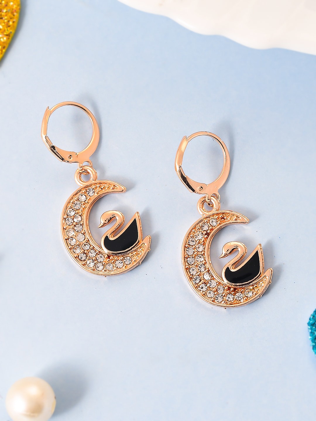 

Silvermerc Designs Rose Gold-Plated Cubic Zirconia-Studded Classic Drop Earrings