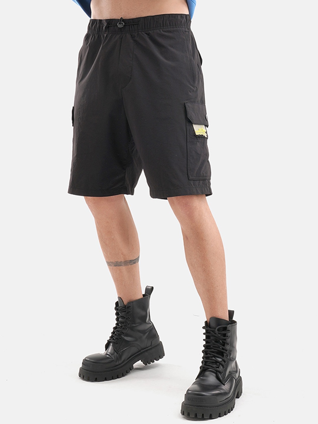 

Crazy Mosquitoes Men Regular Fit Ribstop Shorts, Black
