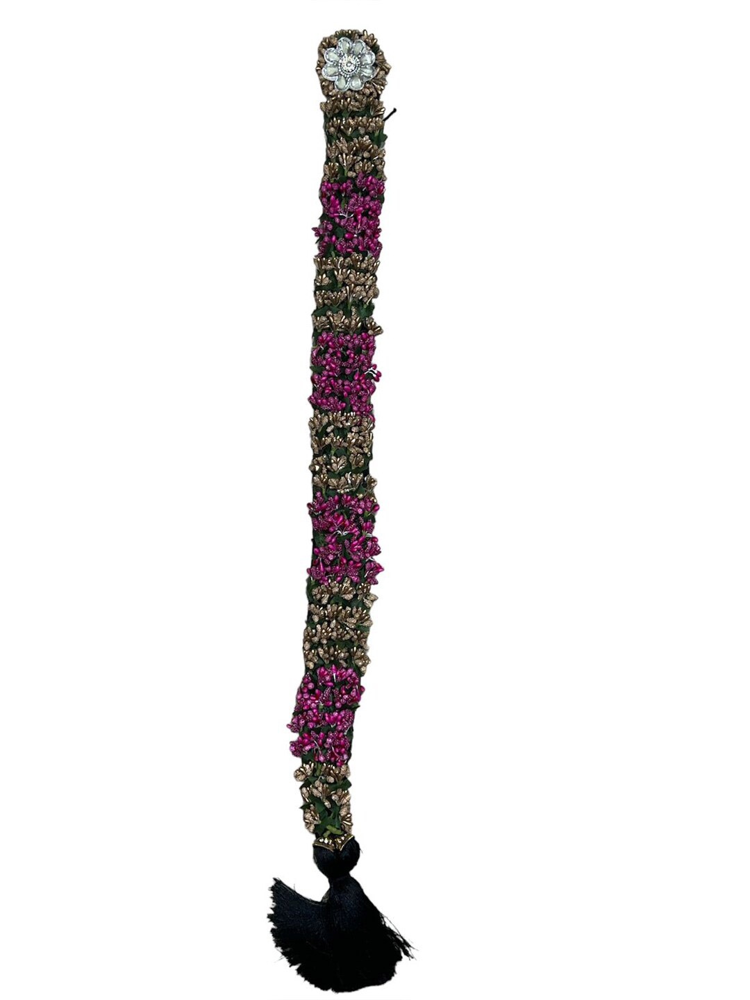 

Krelin Bharatanatyam Kunjalam Braid Hair Extension, Gold