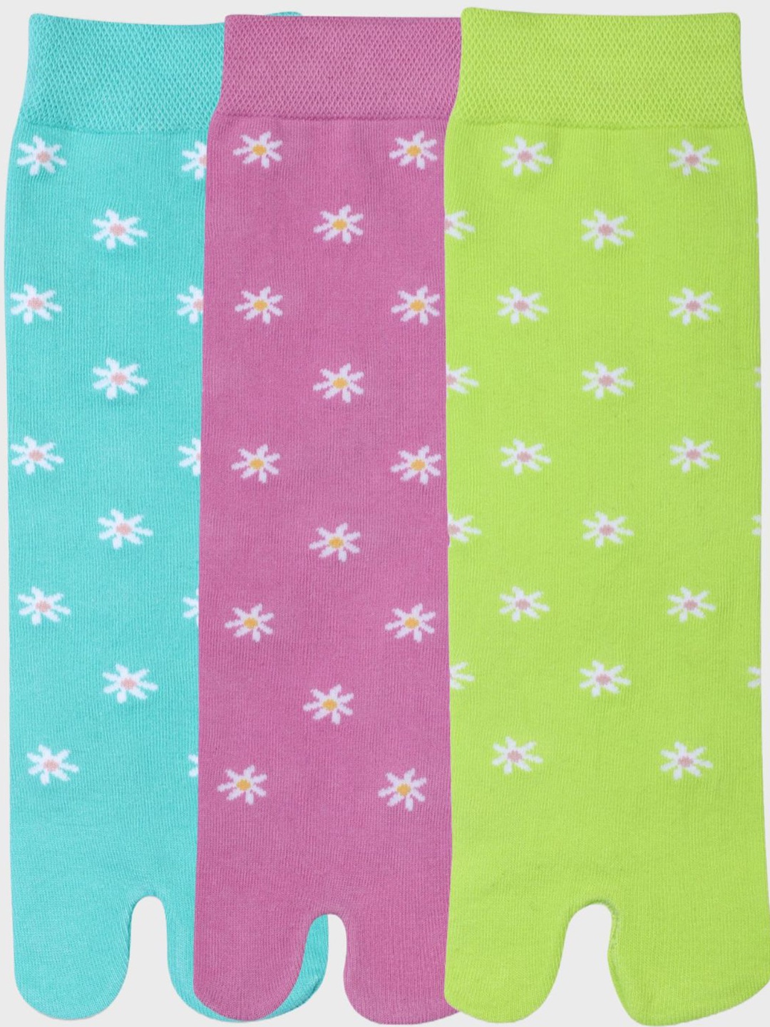 

N2S NEXT2SKIN Women Pack Of 3 Printed Above Ankle Length Socks, Green