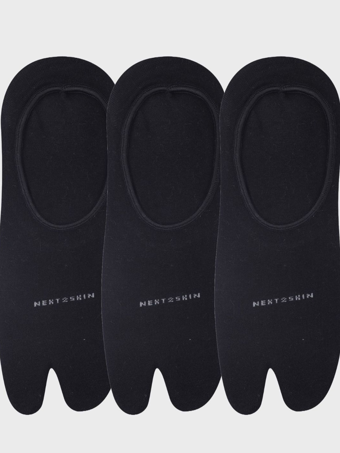 

N2S NEXT2SKIN Women Pack Of 3 Thumb Shoe Liner Socks, Black