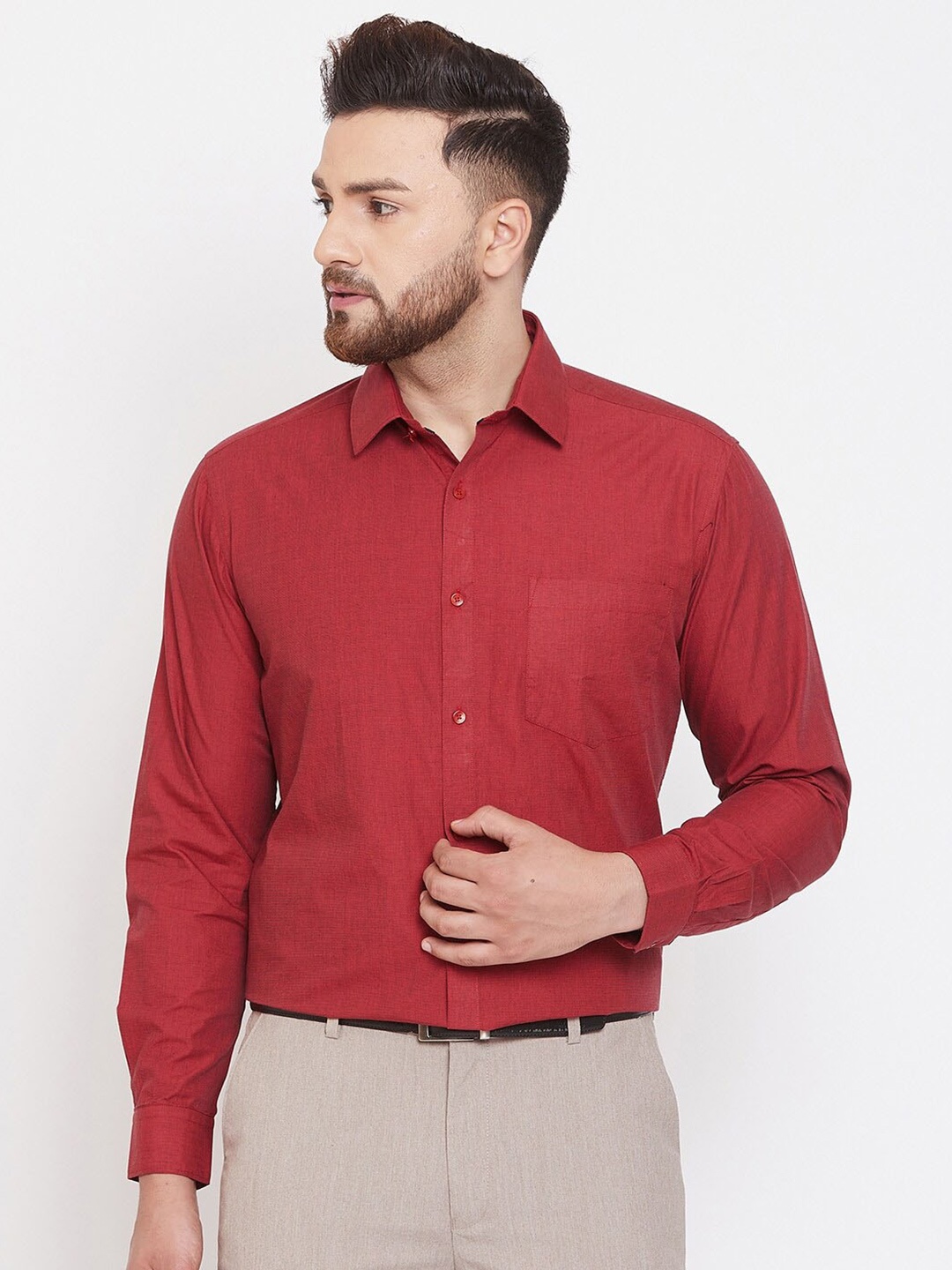 

Canary London Smart Cotton Formal Shirt, Maroon