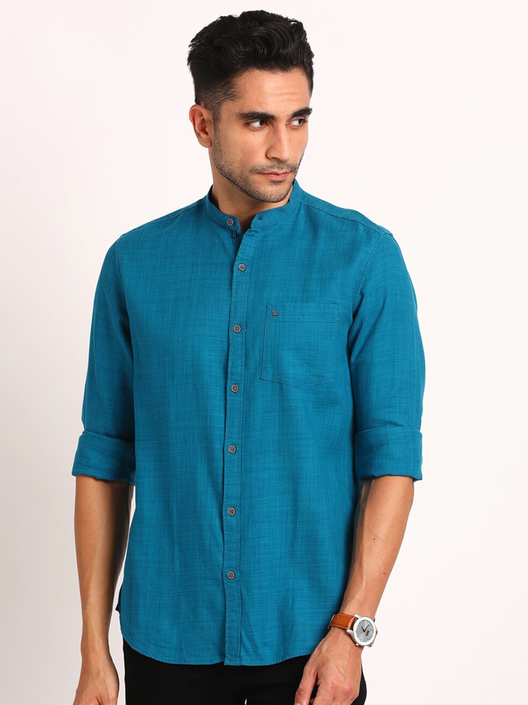 

Turtle Relaxed Slim Fit Casual Shirt, Blue