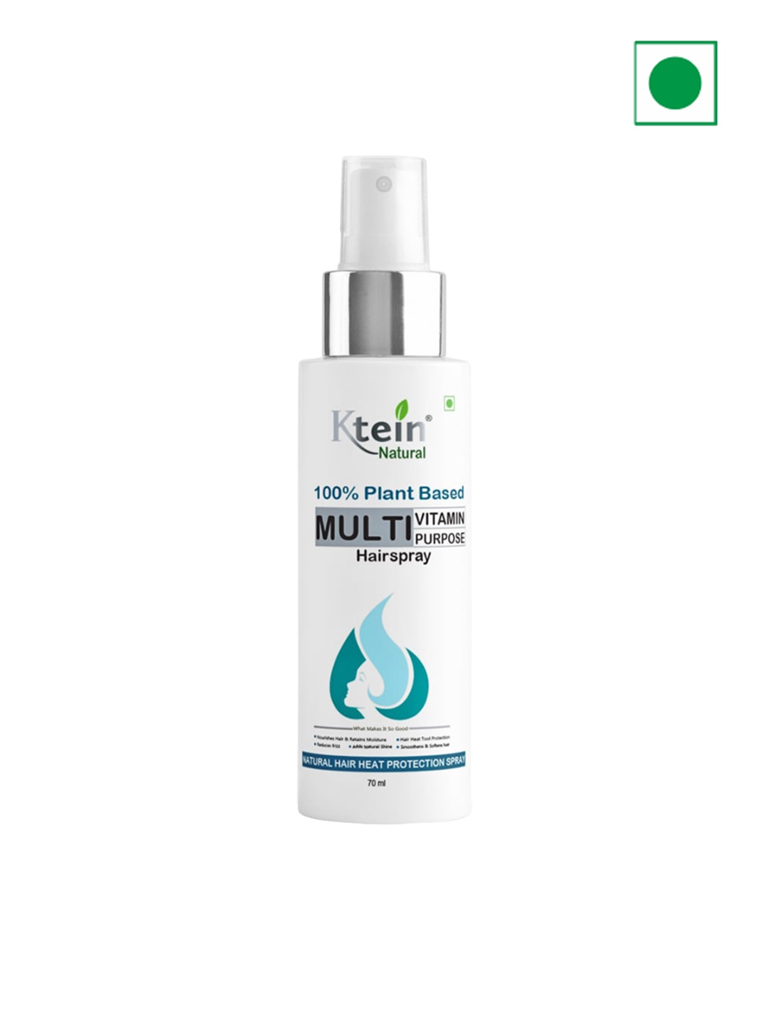 

Ktein Plant Based Multi-Vitamin Purpose Hair Spray - 70ml, White