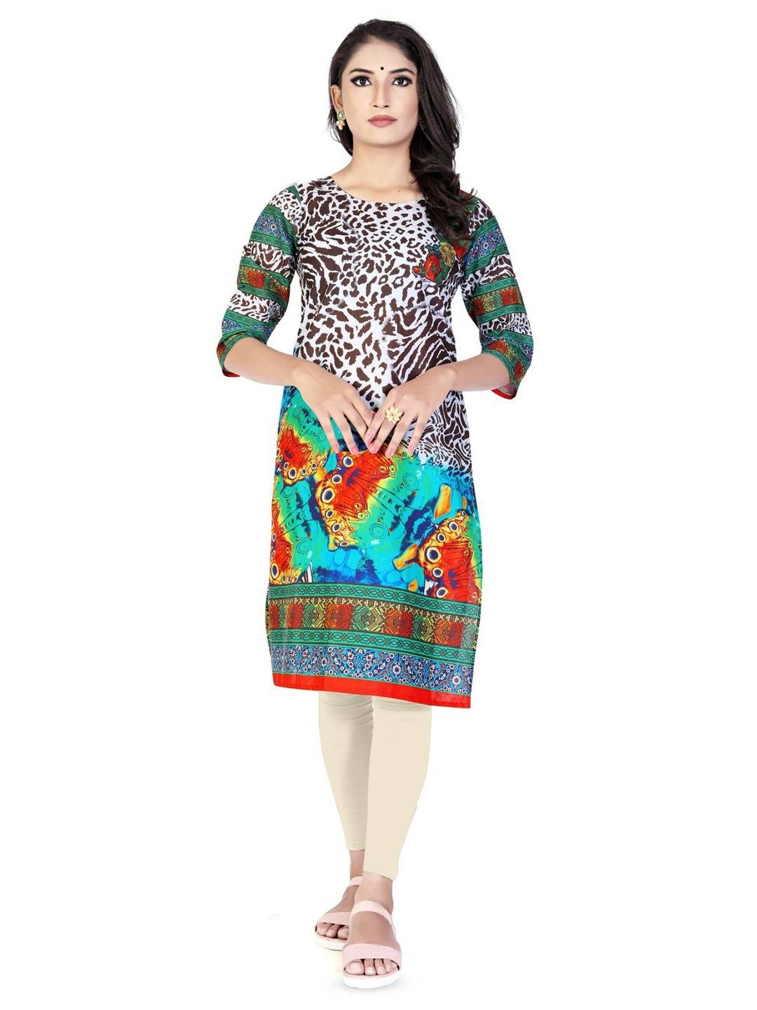 

SALWAT Animal Printed Kurta, White