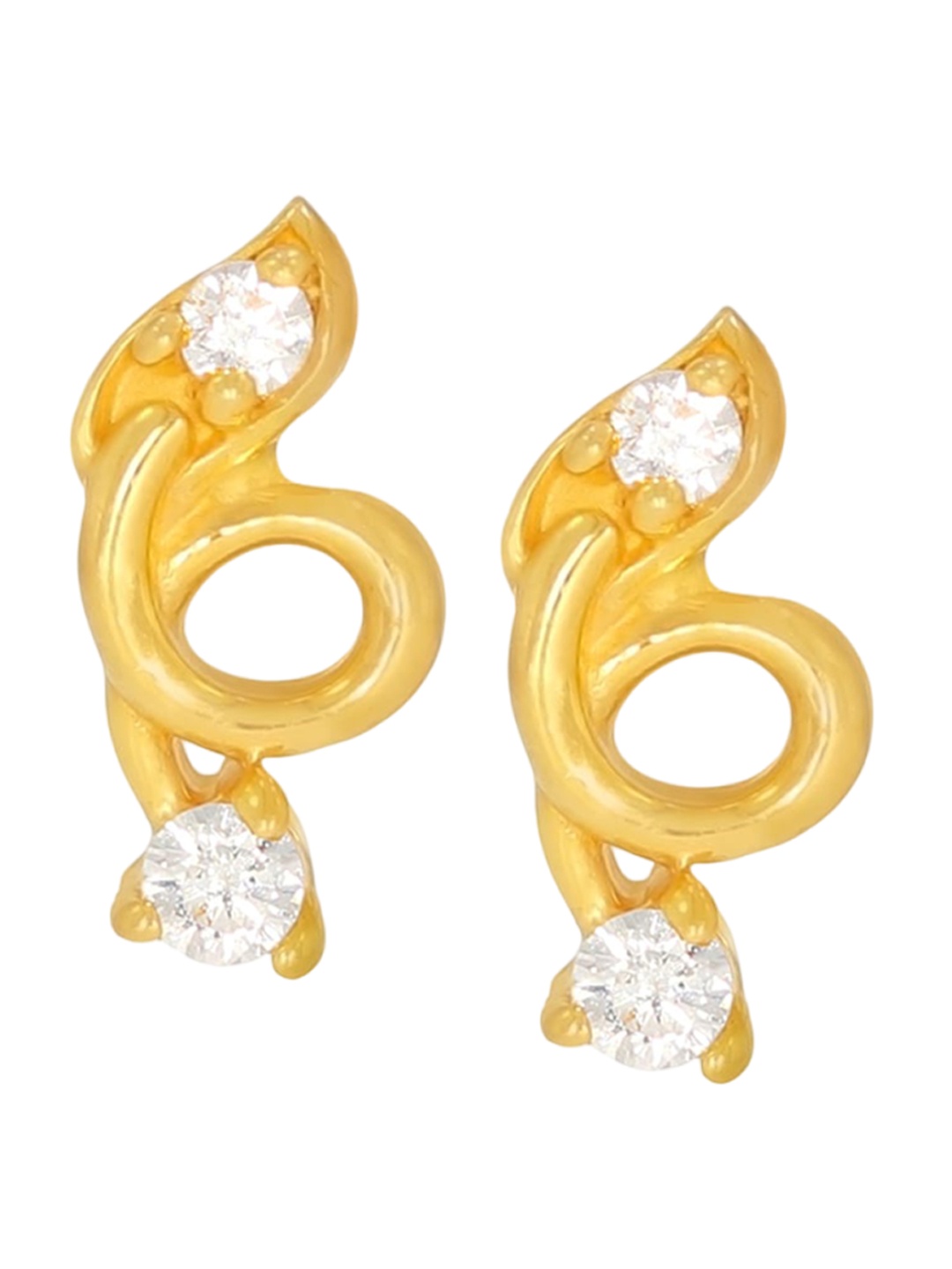 

BHIMA 22K Hallmark 916 Purity Yellow Gold Moulding Stone Stud