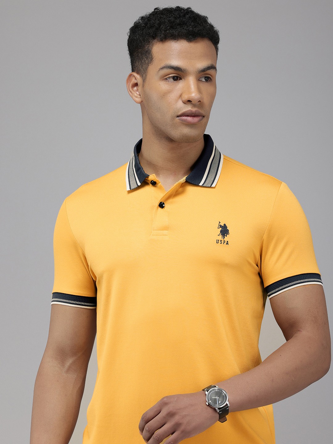 

U.S. Polo Assn. Denim Co. Polo Collar Slim Fit T-shirt, Mustard