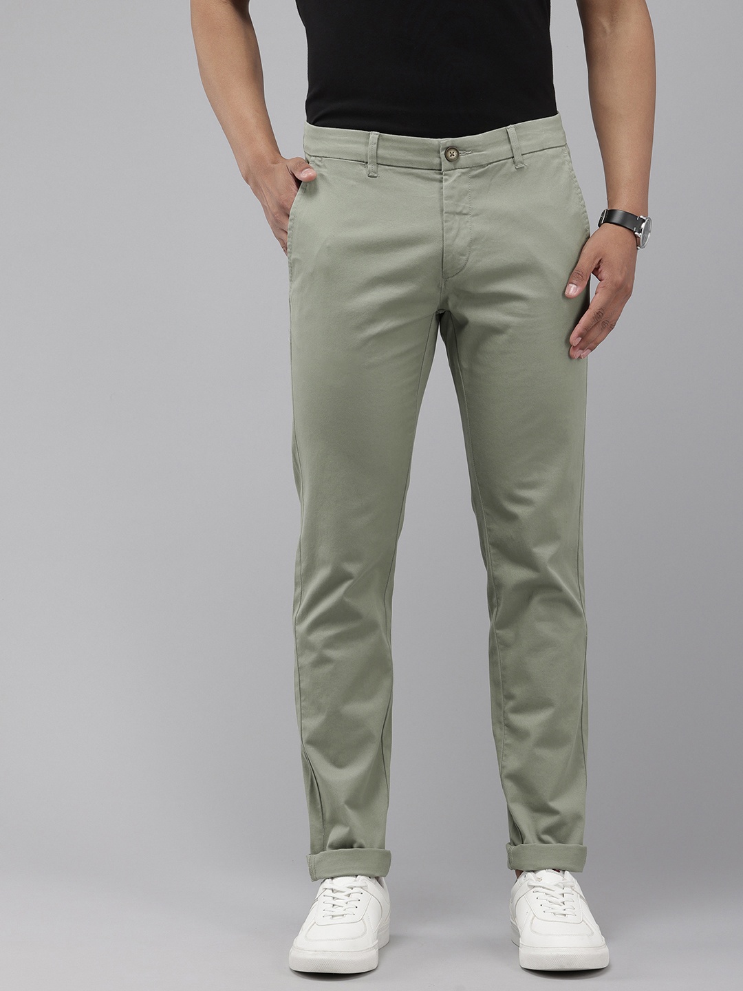 

U.S. Polo Assn. Men Austin Slim Fit Trousers, Green