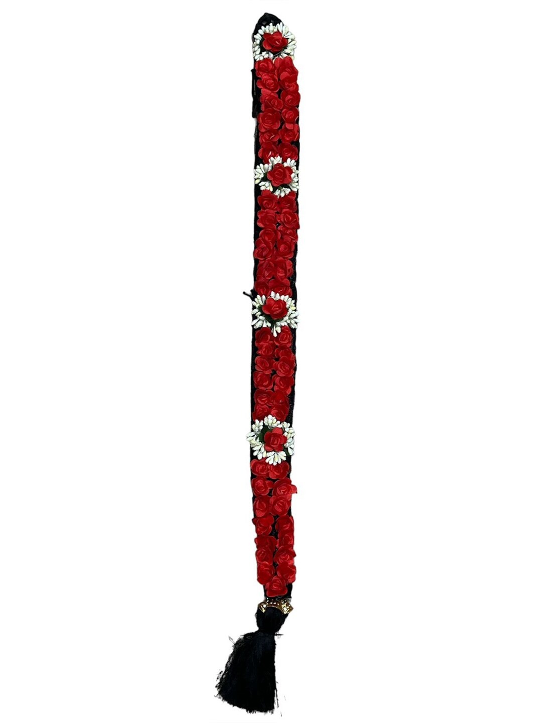 

VAGHBHATT Bharatanatyam Kunjalam Braid Hair Extension, Red