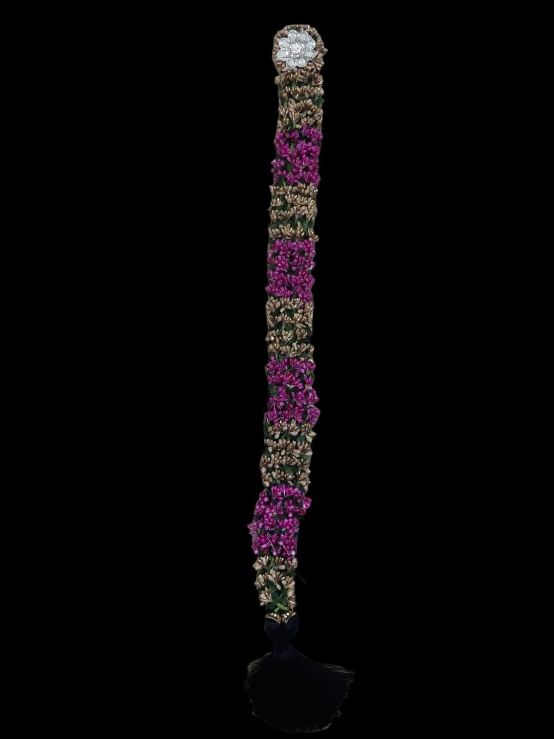 

VAGHBHATT Bharatanatyam Kunjalam Braid Hair Extension, Pink