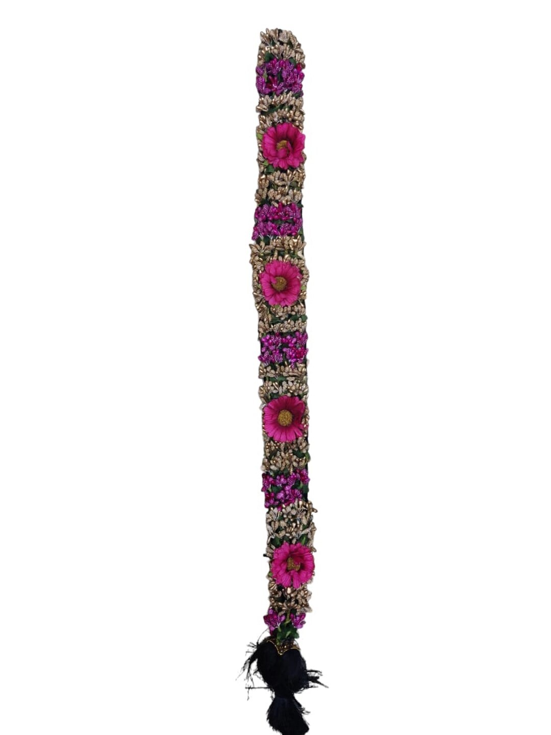 

VAGHBHATT Bharatanatyam Kunjalam Braid Hair Extension, Pink