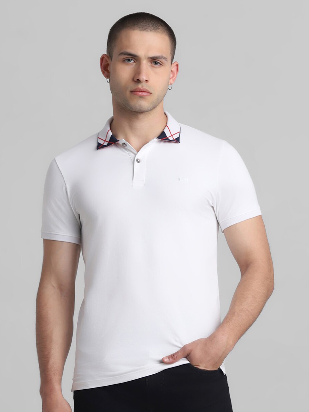 

Jack & Jones Polo Collar Slim Fit T-shirt, White