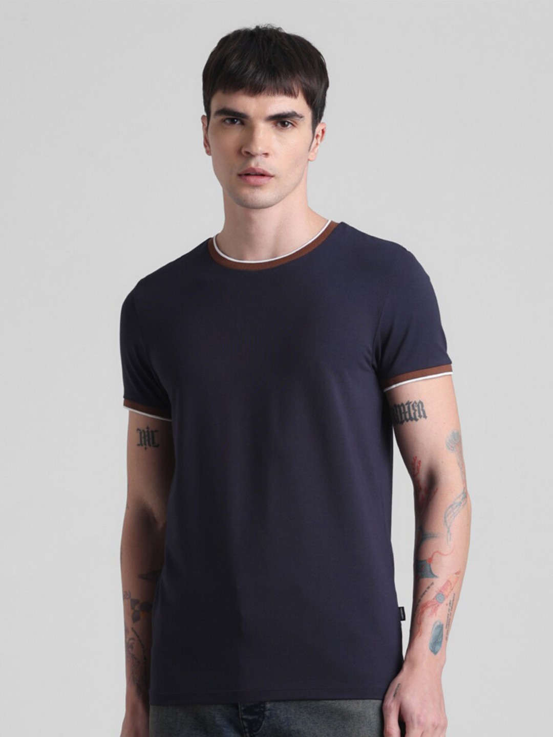 

Jack & Jones Crew Neck Modal Slim Fit T-shirt, Blue