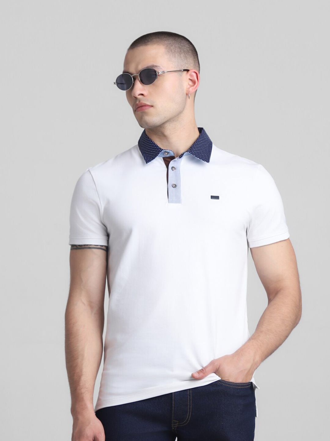 

Jack & Jones Polo Collar Slim Fit T-shirt, White
