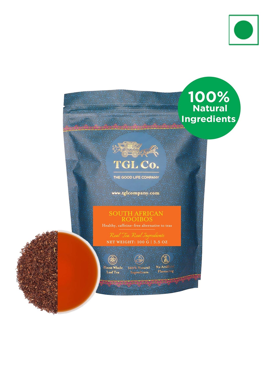 

TGL Co. South African Rooibos Loose Tea Leaf-100GM, Blue