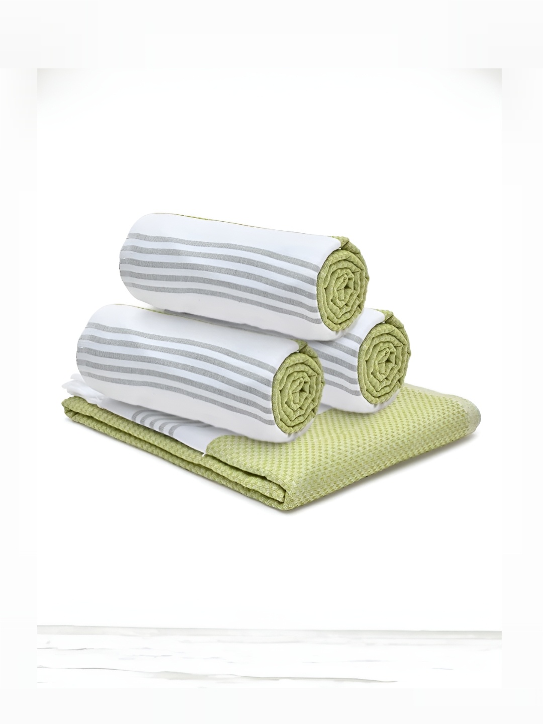 

The Better Home Green 4 Pieces Cotton 200 GSM Bath Towels