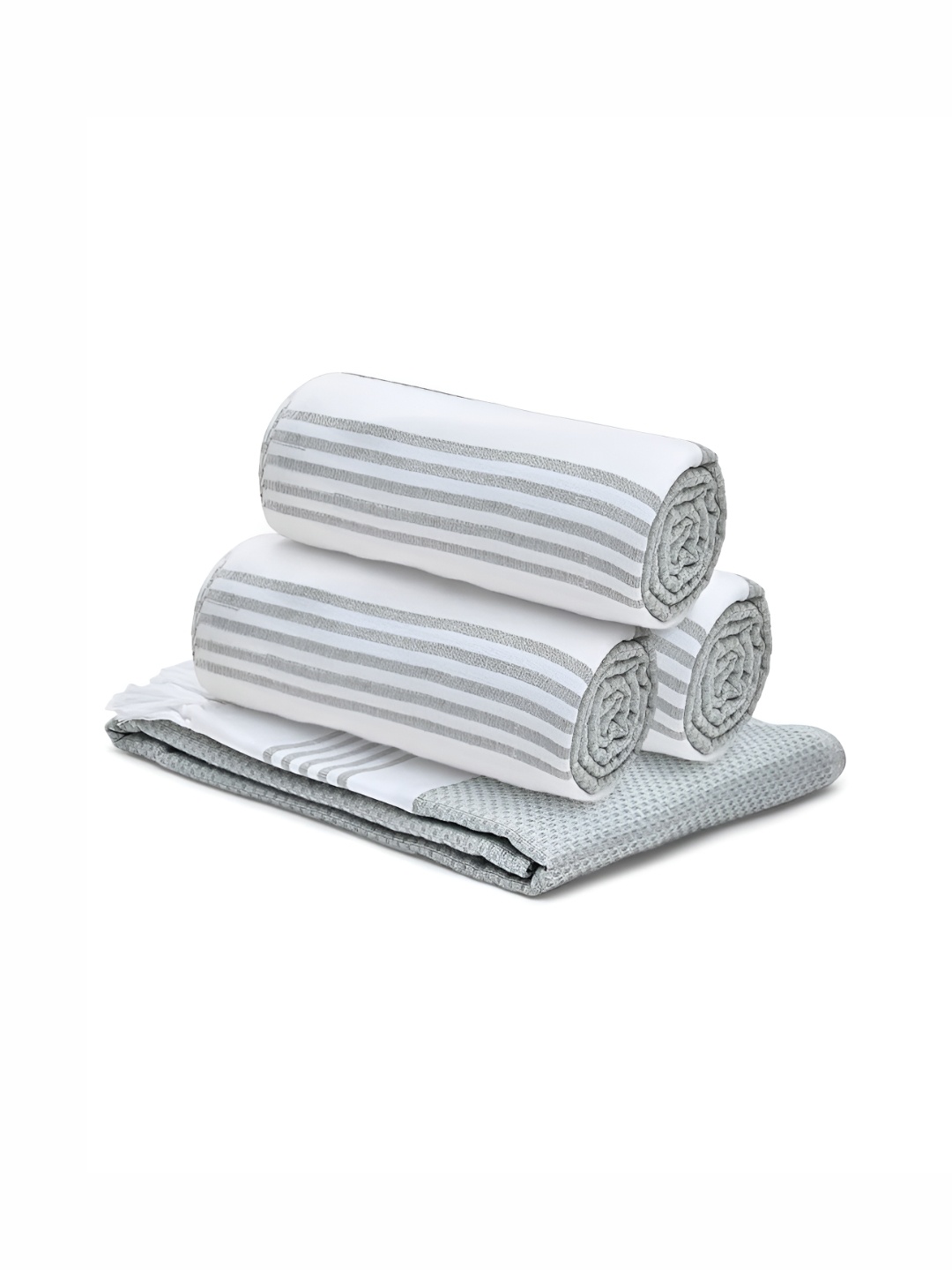 

The Better Home Grey 4 Pieces Cotton 200 GSM Bath Towels