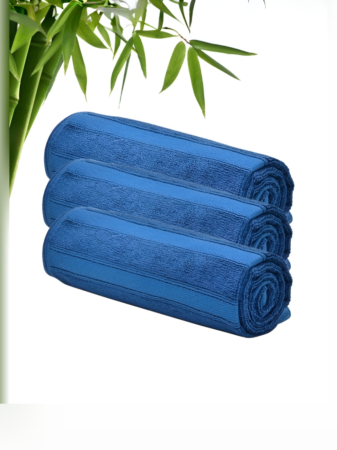 

The Better Home Blue 3 Pieces Bamboo 600 GSM Bath Towels
