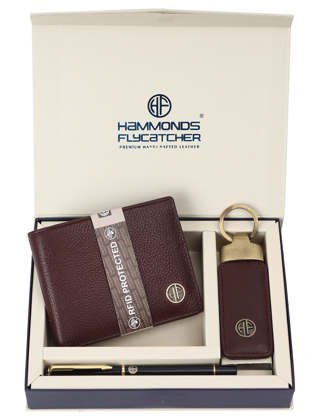 

HAMMONDS FLYCATCHER Men Textured Accessory Gift Set, Brown