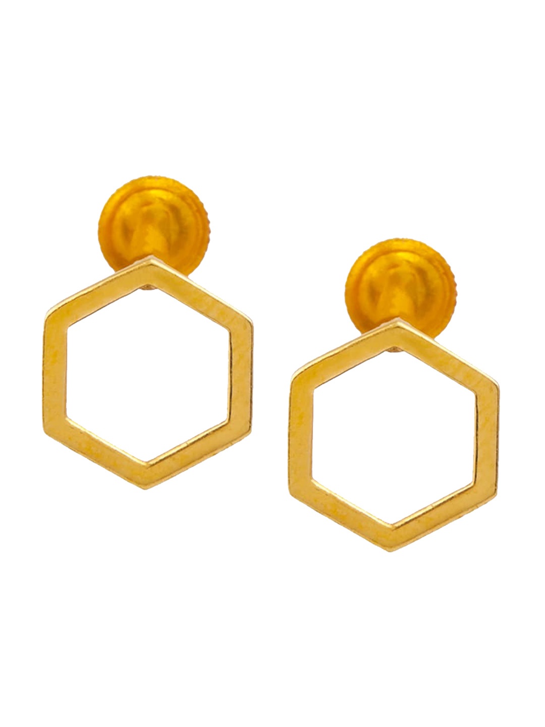 

BHIMA 22K Hallmark 916 Purity Yellow Gold Hexagon Design Stud