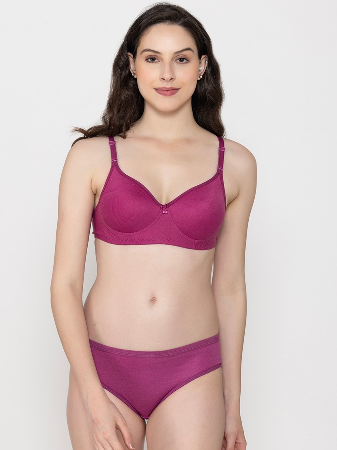 

ESOROUCHA Lightly Padded Briefs Lingerie Set, Magenta