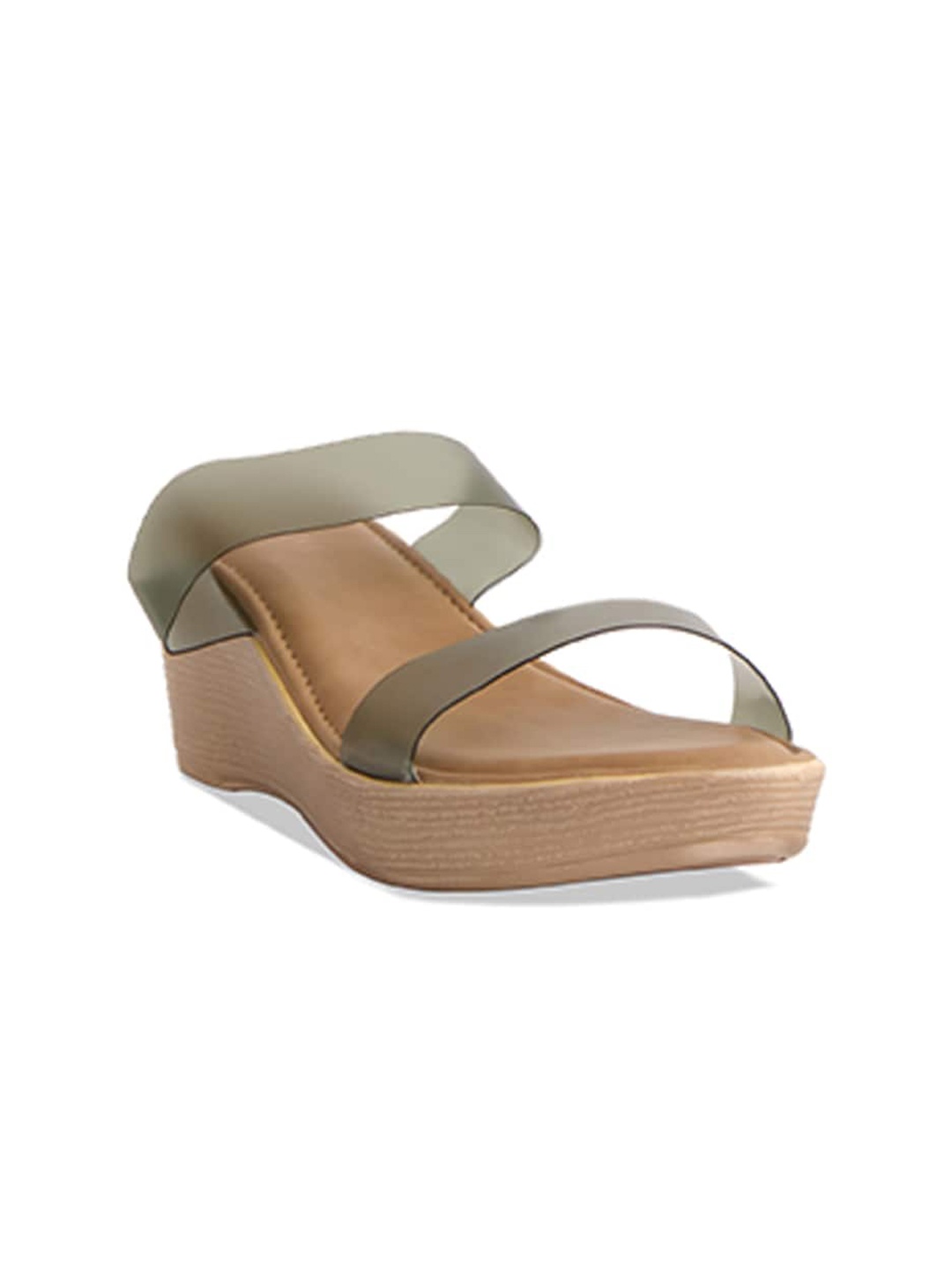 

ERIDANI Open Toe Wedge Heels, Green