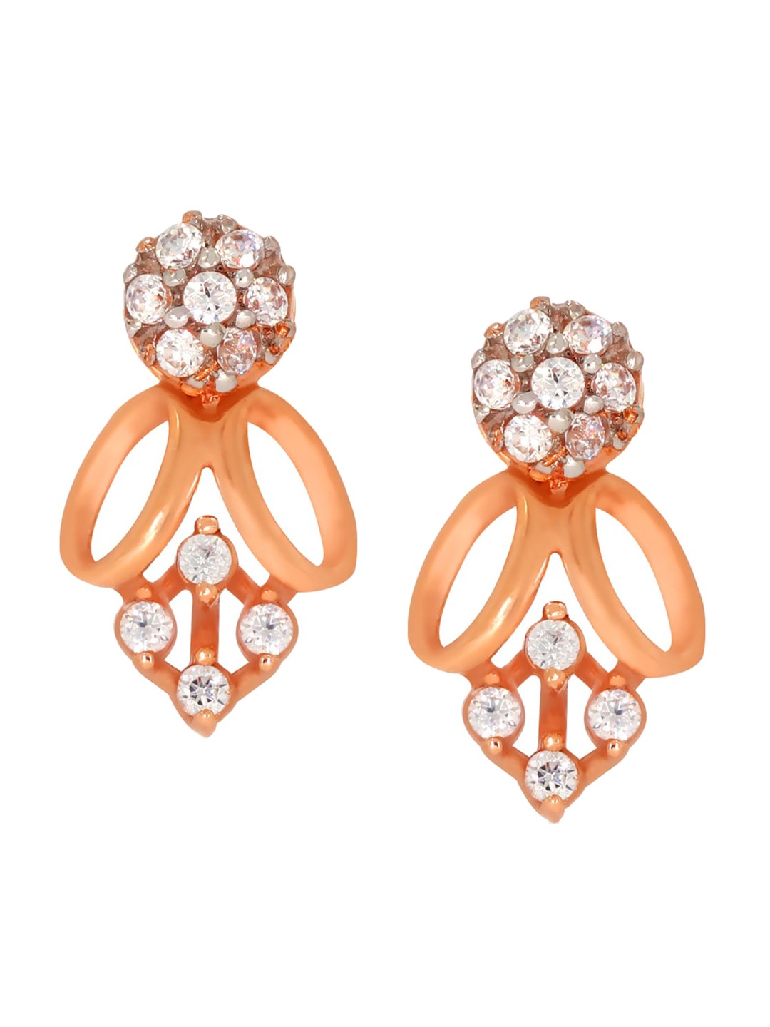 

BHIMA 18K Hallmark (750) Purity Yellow Gold Rose Polish Stone Stud, Rose gold