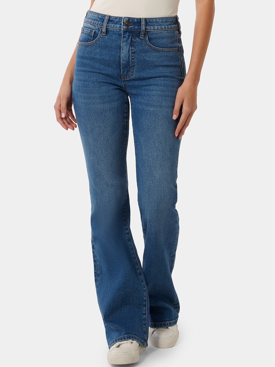 

Forever New Women Classic High-Rise Stretchable Jeans, Navy blue