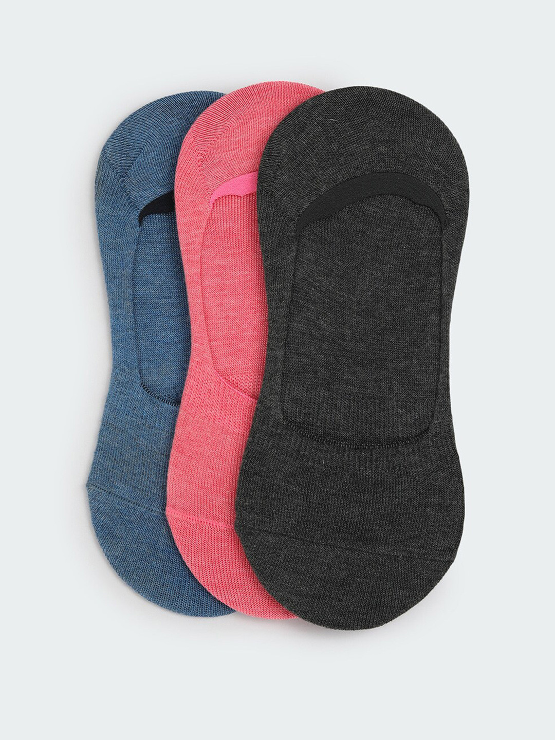 

max Pack Of 3 Shoe Liners Socks, Blue
